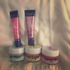 Lip gloss and scrub brand new